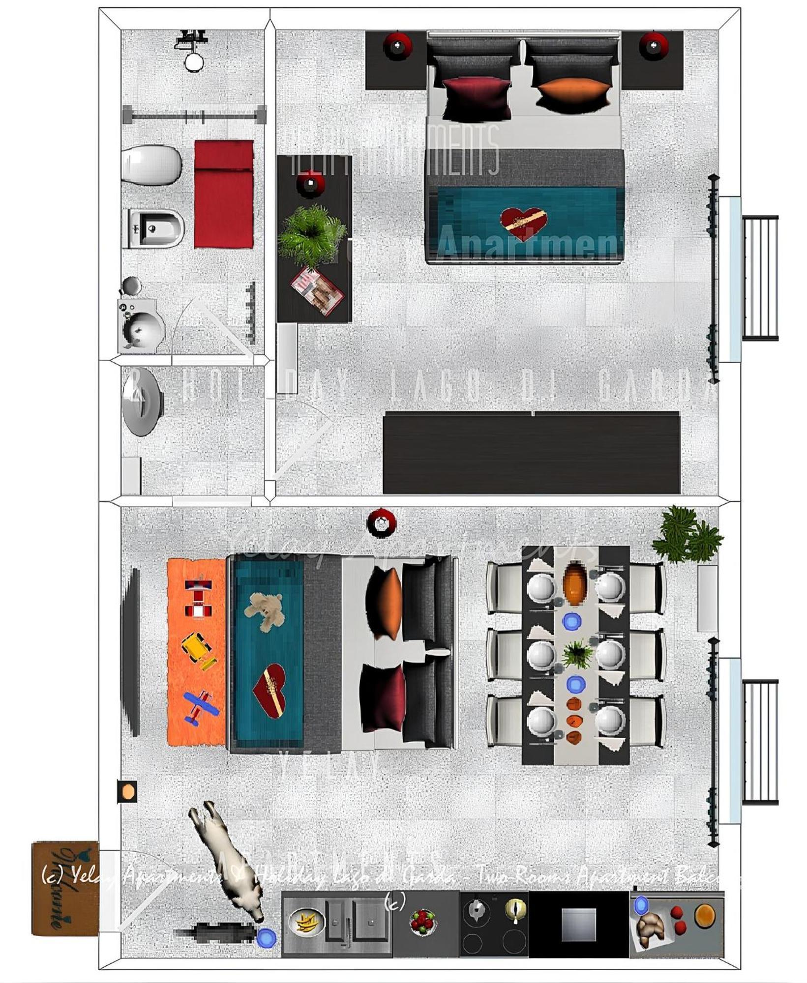 Yelay Apartments&Holiday Lago di Garda Raffa Esterno foto